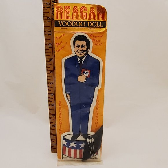 1984 Ronald Reagan Voodoo Doll - unopened and unused; pins and chant included